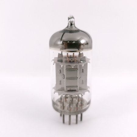 1 X ECC82 SIEMENS TUBE. 1960s PROD. CHROME PLATES. COPPER RODS. USED. 153. CH168