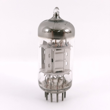 1 X ECC82 SIEMENS TUBE. 1960s PROD. CHROME PLATES. COPPER RODS. USED. 153. CH168