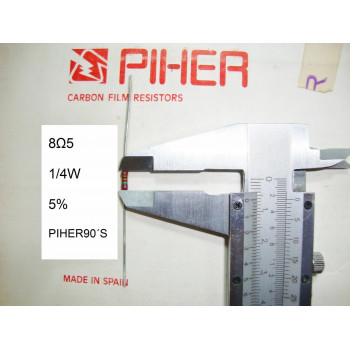 VINTAGE PIHER RESISTOR. 1/4W 8Ω5 8,5OHM 8R5 *4 PC* NEW ORIGINAL 1990´S