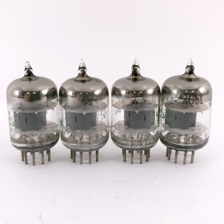 4 X 2C51 SYLVANIA TUBE. 1960s PROD. SQUARE GETTER. MATCHED QUAD. USED.156.CH168
