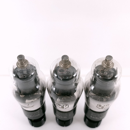 3 X 6J7G SYLVANIA TUBE. 1950s PROD. FLAT GETTER. MATCH. PAIR +1. USED.161.CH168