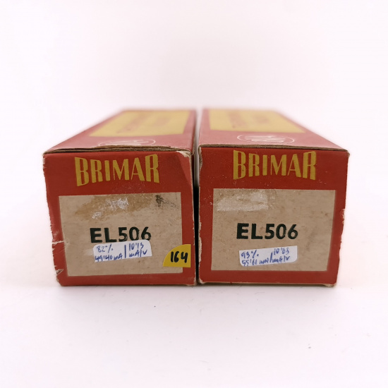 2 X EL506 BRIMAR TUBE. 1960s PROD. MATCHED PAIR. USED. 164. CH168