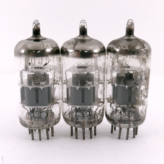 3 X ECC88 AMPEREX BUGLE BOY. 1960s...