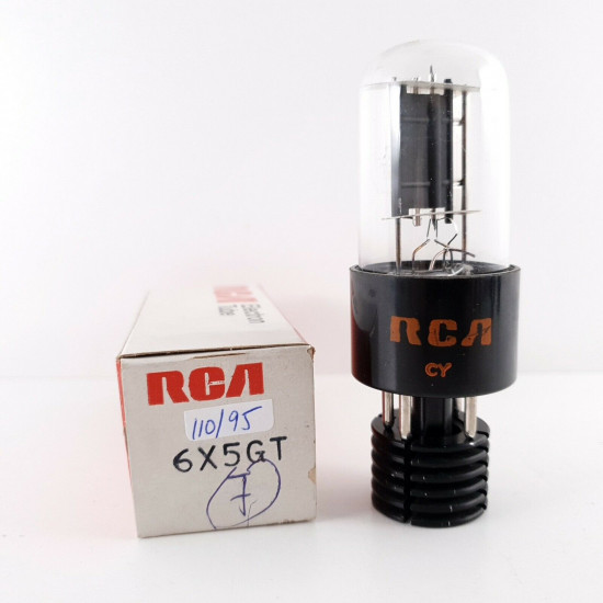 1 X 6X5GT RCA TUBE. 1970s PROD. 110/95%. CK  ENA