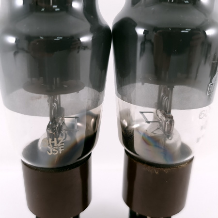 2 X 6L6G MULLARD TUBE. 1950s PROD. BLACK PLATES. USED. 1. CH169