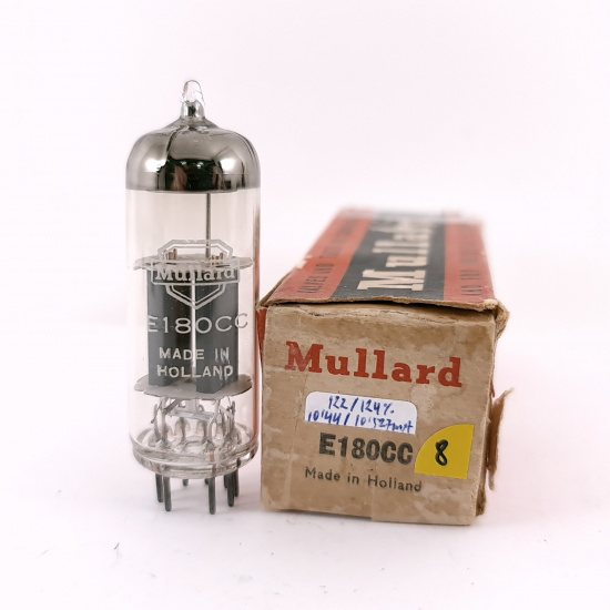 1 X E180CC MULLARD TUBE. 1960s PHILIPS PROD. COPPER RODS. 8. CH169