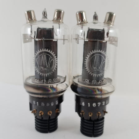 2 X RL12P50 VALVO TUBE. 1940s PROD. 9. CH169