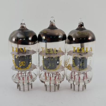 3 X ECC82 TESLA TUBE. 1950s PROD. SOLID GETTER. 11. CH169