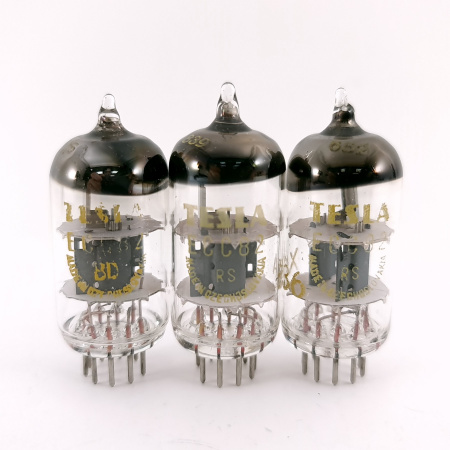 3 X ECC82 TESLA TUBE. 1950s PROD. SOLID GETTER. 11. CH169