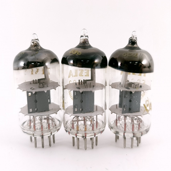3 X ECC82 TESLA TUBE. 1950s PROD....