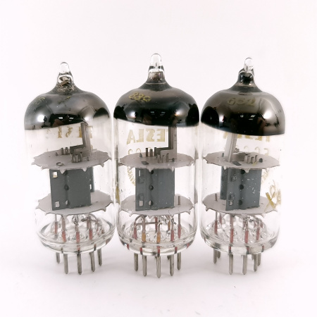 3 X ECC82 TESLA TUBE. 1950s PROD. SOLID GETTER. 11. CH169