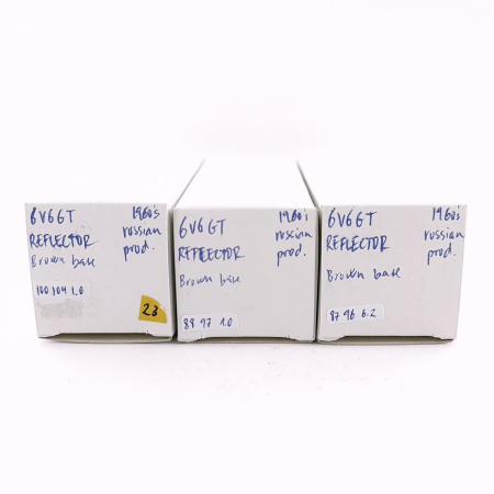 3 X 6V6GT REFLECTOR TUBE. 1960s PROD. BROWN BASE. 23. CH169