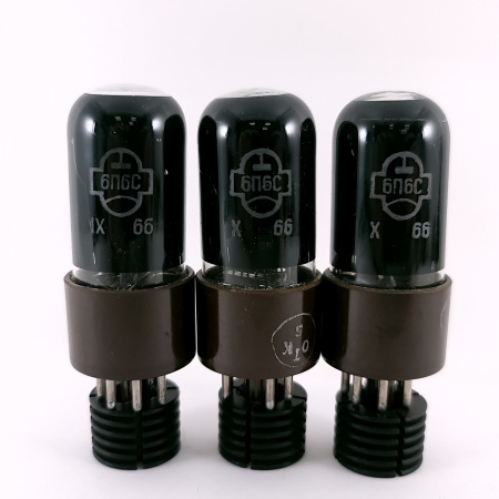 3 X 6V6GT REFLECTOR TUBE. 1960s PROD. BROWN BASE. 23. CH169