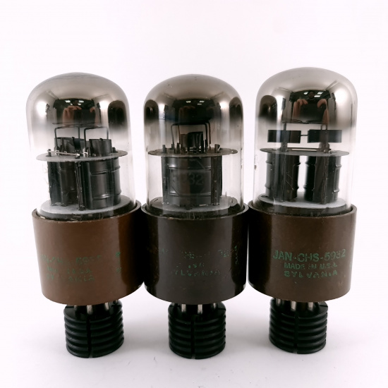 3 X JAN CHS 5932 SYLVANIA TUBE. 1950s...