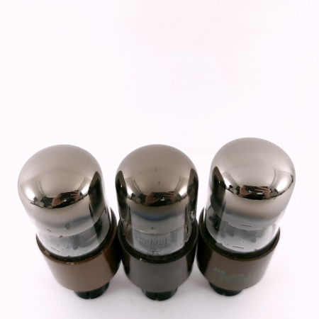3 X JAN CHS 5932 SYLVANIA TUBE. 1950s PROD. BLACK PLATES. MATCHED TRIO.26.CH169