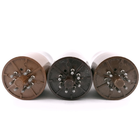 3 X JAN CHS 5932 SYLVANIA TUBE. 1950s PROD. BLACK PLATES. MATCHED TRIO.26.CH169