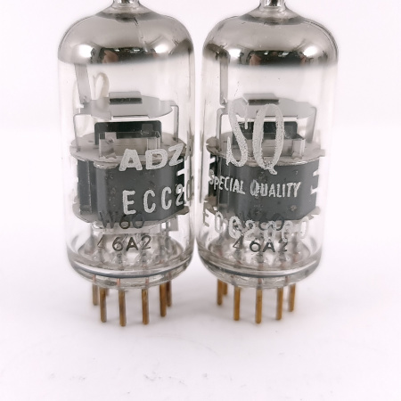2 X ECC2000 ADZAM TUBE. 1960s PHILIPS PROD. GOLD PIN. SQ. 27. CH169