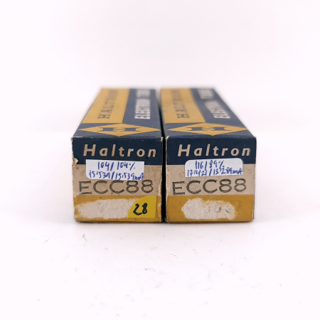 2 X ECC88 HALTRON TUBE. 1960s PROD. 28. CH169