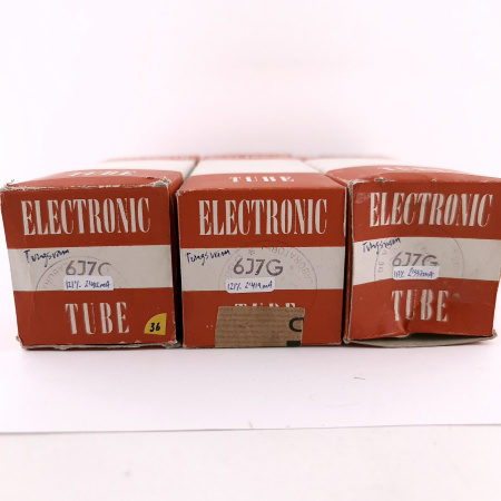 3 X 6J7G TUNGSRAM TUBE. 1950s PROD. MATCHED TRIO. 36. CH169