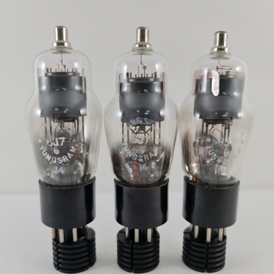 3 X 6J7G TUNGSRAM TUBE. 1950s PROD....