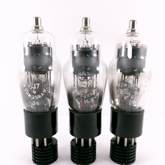 3 X 6J7G TUNGSRAM TUBE. 1950s PROD....