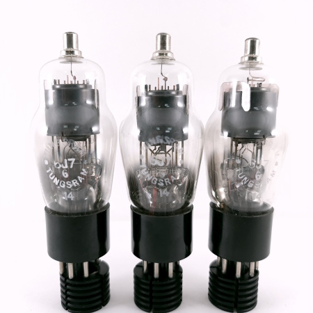 3 X 6J7G TUNGSRAM TUBE. 1950s PROD. MATCHED TRIO. 36. CH169