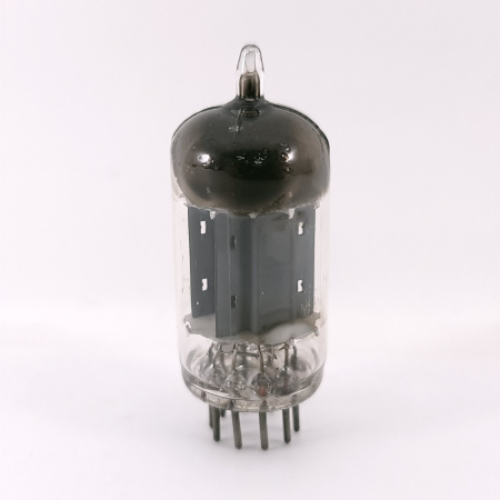 1 X ECC82 PHI-MIN TUBE. 1950s PHILIPS PROD. U-FOIL G. 17MM. USED. 41. CH169