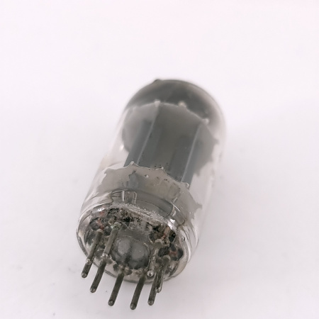 1 X ECC82 PHI-MIN TUBE. 1950s PHILIPS PROD. U-FOIL G. 17MM. USED. 41. CH169