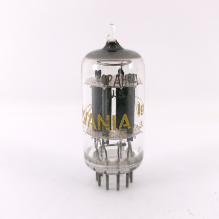 1 X 12AU7A SYLVANIA TUBE. 1960s PROD. 17MM PLATES. COPPER RODS. 45. CH169