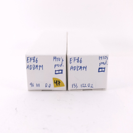 2 X EF86 ADZAM TUBE. 1950s PROD. RECTANGULAR GETTER. USED. 47. CH169