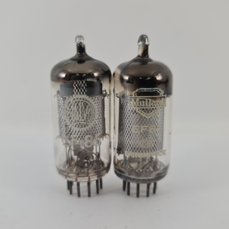 2 X EF86 VALVO / MULLARD TUBE. 1950s PROD. MATCHED PAIR. 49. CH169