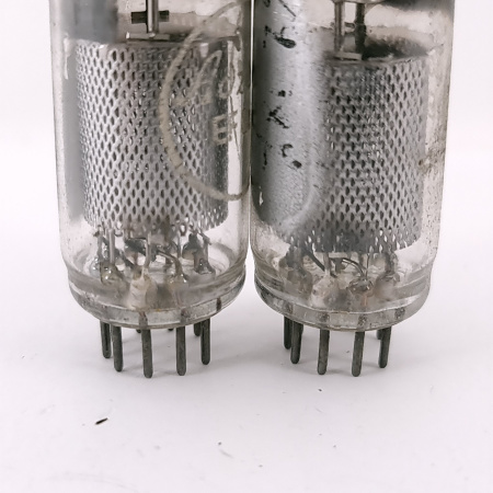 2 X EF86 ADZAM TUBE. 1950s MULLARD PROD. SQUARE GETTER. USED. 53. CH169