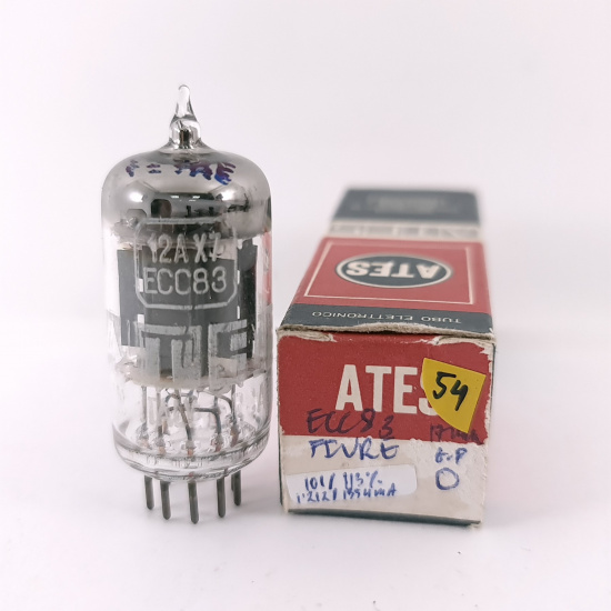 1 X 12AX7 / ECC83 RCA ATES TUBE. 1960s FIVRE TUBE. 17MM PLATES. 54. CH169