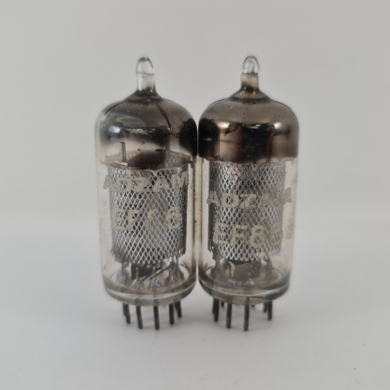 2 X EF86 ADZAM TUBE. 1950s MULLARD...