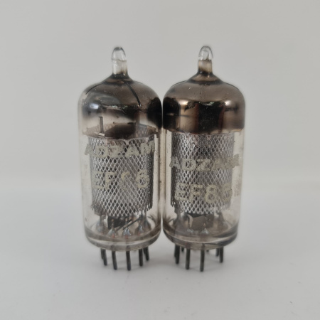 2 X EF86 ADZAM TUBE. 1950s MULLARD PROD. SQUARE GETTER. USED. 57. CH169