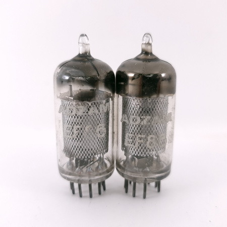 2 X EF86 ADZAM TUBE. 1950s MULLARD PROD. SQUARE GETTER. USED. 57. CH169