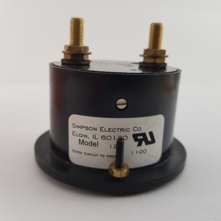 1 X SIMPSON ANALOG PANEL METER 125A 0-100 DCV  VOLTS AMMETERS. MODEL 125.  RCB407/2