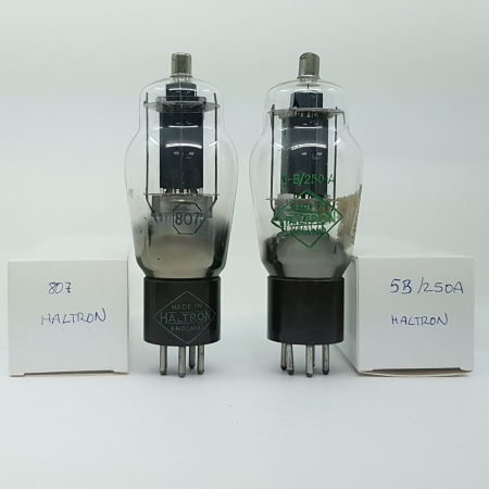 1 X 807 + 1 X 5B/250A HALTRON TUBE. NOS. RCB44