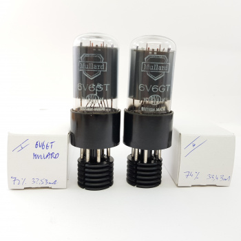 2 X 6V6GT MULLARD TUBE....