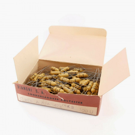 100 X 47K 47000pF 0.047uF 125V 10% MULLARD MUSTARD (BIANCHI PHILIPS) CP  ENA