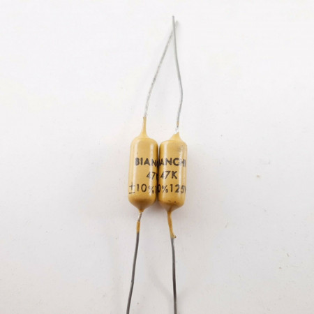 100 X 47K 47000pF 0.047uF 125V 10% MULLARD MUSTARD (BIANCHI PHILIPS) CP  ENA