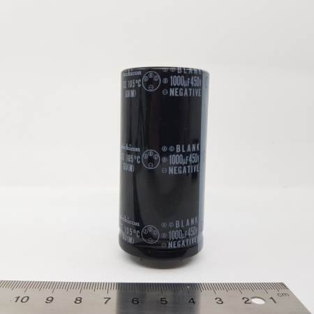 1 X ELECTROLYTIC CAPACITOR NICHICON 1000uF 450V GU LONG LIFE  (80X 40mm) CA320U4F281123