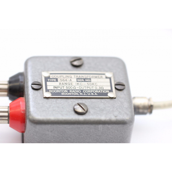 BOONTON COUPLING TRANSFORMER TYPE 654-A 1KC - 50KC IN:500 OUT:0.3 OHM NOS CA295U1