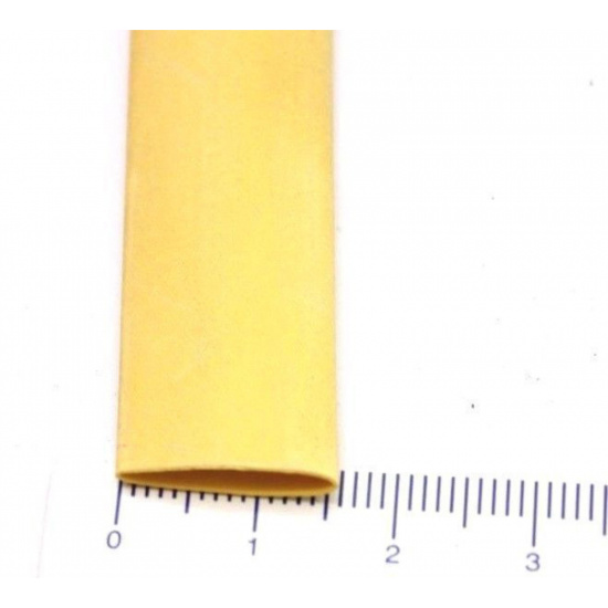 THERMORETRACTIBLE TUBE YELLOW 14,5MM DIAMETER 200MM LONG NOS 1PC. CA342U5F100817