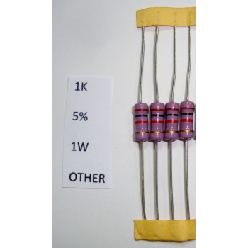 RESISTOR CARBON FILM. 1W 1K...