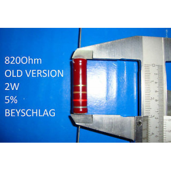 VINTAGE BEYSCHLAG RESISTOR. 2W 820Ohm 820R 5% *1 PC* NEW OLD VERSION C1791