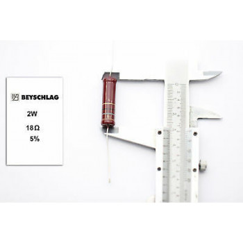 VINTAGE BEYSCHLAG RESISTOR. 2W 18Ohm 18R 5% *1 PC* NOS (New Old Stock)
