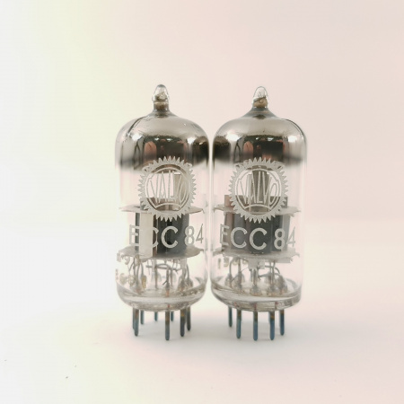 2 X ECC84 VALVO TUBE. 1960s MULLARD PROD. B-CODES. MATCHED PAIR. 6. CH102