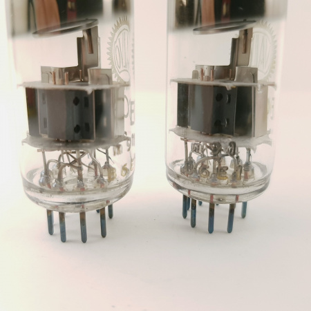 2 X ECC84 VALVO TUBE. 1960s MULLARD PROD. B-CODES. MATCHED PAIR. 6. CH102