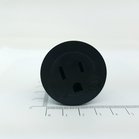 1 X USA TO  EU SCHUKO POWER ADAPTER. BLACK. RCB44B2